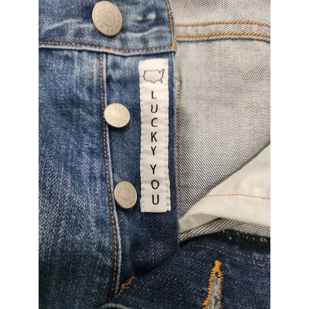Lucky Brand 121 Heritage White Oak Cone Selvedge Jeans 36x32 Made In US - Picture 8 of 15